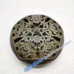 Copper Craft Ruyi Pentagonal Incense Burner, Decorative Item, Modern Craft, Fine Art, Ornament CZW728P732