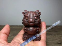 Yixing Zisha Small Dragon Tea Ceremony Utensils, Tea Stand, Tea Pet, Decorative Item, Craftwork, Fine Art CZW728P330