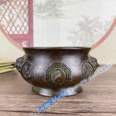 Four Divine Beasts and Eight Trigram Furnace, Bronze, Craftwork, Artwork, Ornament CZW728P662