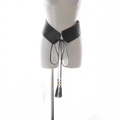 マックスマーラ MAX MARA Elia Leather Wrap Belt With Tassle ベルト ブラック /YO10 ■SHのサムネイル
