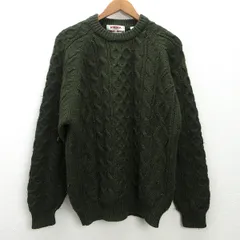 d■マックレガー/McGREGOR ケーブル編みニットセーター■カーキ系【LL】MENS/28【中古】■のサムネイル