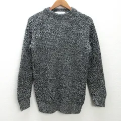 d■ユナイテッドアローズ/UNITED ARROWS ウールニット セーター【M】白黒/MENS/13【中古】■のサムネイル