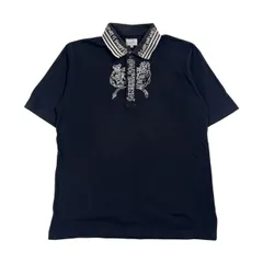 CASTELBAJAC SPORT カステルバジャック キャラデザイン 刺繍 鹿の子 半袖 ポロシャツ 4 /ブラック系 メンズ ゴルフのサムネイル