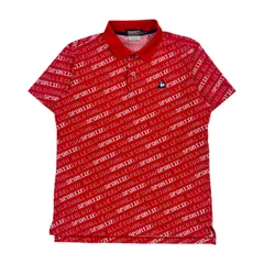 le coq sportif GOLF ルコックスポルティフ 総柄 ドライ 半袖 ポロシャツ L /レッド メンズ ゴルフのサムネイル