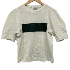 TOGA(トーガ) 半袖Tシャツ サイズ2 M レディース - アイボリー×ダークグリーン クルーネックのサムネイル