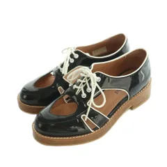 ジェフリーキャンベル Jeffrey Campbell レースアップシューズ エナメル カットワーク 35 22.5cm 黒 ブラック 白 ホワイト /MIのサムネイル