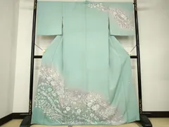 平和屋着物●訪問着　作家物　辻が花　舞花文　暈し染め　ロング丈　正絹　逸品　AABK0067ckのサムネイル