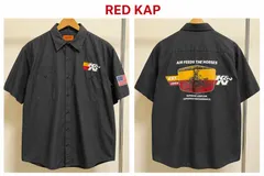 RED KAP レッドキャップ K&N 半袖ワークシャツ XL ブラック 企業ロゴ バックプリント USAワッペンのサムネイル