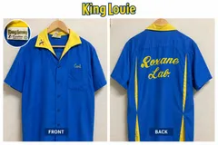 King Louie キングルイ USA製 ボウリングシャツ L 半袖 バックプリント 企業ロゴ ヴィンテージのサムネイル