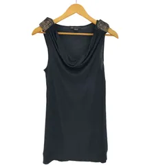 アルマーニエクスチェンジ ARMANI EXCHANGE ラメ糸 ボーダー ビーズスタッズエポレット ドレープ ノースリーブ レディース import：S のサムネイル