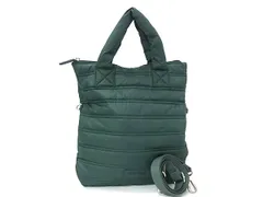 ■美品■ Folli Follie フォリフォリ ナイロン 2WAY クロスボディ ハンドバッグ ショルダー 斜め掛け レディース グリーン系 DP3309のサムネイル
