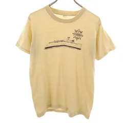 SCREEN STARS スクリーンスターズ 80s USA製 ヴィンテージ FERRY プリント 半袖 Tシャツ L ベージュ シングルステッチ レディース 古着のサムネイル