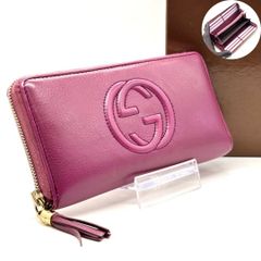 GUCCIグッチ◇レザー長財布 ラウンドファスナー ソーホー タッセル