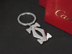 ■新品■未使用■ Cartier カルティエ 2Cロゴ キーホルダー キーリング キーチャーム バッグチャーム チャーム シルバー系 FQ9714のサムネイル