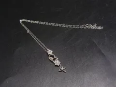 ■美品■ Samantha Thavasa サマンサタバサ ラインストーン ネックレス ペンダント アクセサリー レディース シルバー系 DN8333のサムネイル