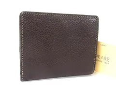 ■新品同様■ PRARE プレリー ニューピープル レザー 二つ折り 財布 ウォレット 札入れ 小銭入れ ブラウン系 BV0872のサムネイル