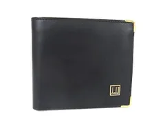 ■極美品■ dunhill ダンヒル レザー 二つ折り 財布 ウォレット 札入れ 小銭入れ メンズ ブラック系 BQ5931のサムネイル