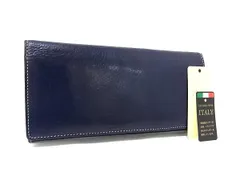 ■美品■ PRARE プレリー レザー 二つ折り 長財布 ウォレット 小銭入れ 札入れ カード入れ メンズ ネイビー系 DP1030のサムネイル