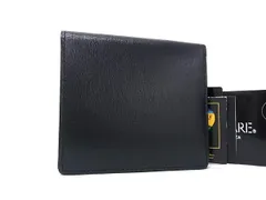 ■極美品■ PRARE プレリー レザー 二つ折り 財布 ウォレット 札入れ カード入れ メンズ ブラック系 DP1031のサムネイル
