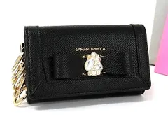 ■新品■未使用■ Samantha Vega サマンサベガ ジュエルリボン レザー 5連 キーケース 鍵入れ レディース ブラック系 BR3969のサムネイル