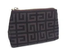 ■極美品■ GIVENCHY ジバンシィ ナイロンキャンバス 総柄 ポーチ マルチケース 小物入れ レディース  ブラウン系×ブラック系 DP0557のサムネイル