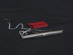 ■美品■ S.T.Dupont エス･テー･デュポン タイクリップ タイチェーン ビジネス 紳士 メンズ シルバー系 DP0656
