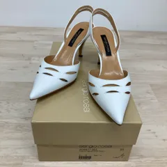 極美品 sergio rossi/セルジオロッシ パンプス/サンダル AN9407.002 ホワイト 35(22cm相当) 箱付[OK04604]のサムネイル