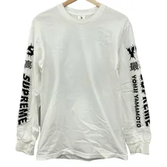 Y's(ワイズ) 長袖Tシャツ サイズS メンズ - 白×黒 クルーネック/Supremeコラボのサムネイル