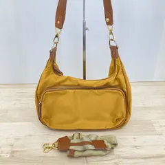 Y'SACCS イザック 2WAY ショルダーバッグ/ハンドバッグ マスタード イエロー系 ナイロン レディース ショルダーストラップ付[ON01625]のサムネイル