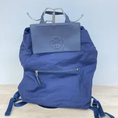 TORY BURCH/トリーバーチ リュックサック/バックパック ナイロン/レザー ネイビー/紺 ロゴ金具 レディース[OB04375]のサムネイル