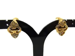 GIVENCHY ジバンシィ ヴィンテージ ラインストーン クリップ式 イヤリング アクセサリー レディース ゴールド系 DN9257のサムネイル
