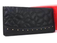■美品■ CHARLES JOURDAN シャルル ジョルダン レザー 二つ折り 長財布 ウォレット 小銭入れ 札入れ カード入れ ブラック系 DN8788のサムネイル