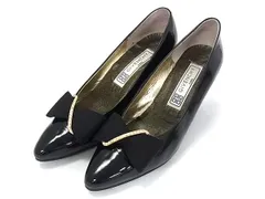 ■美品■ GIVENCHY ジバンシィ レザー ラインストーン ヒール パンプス 表記サイズ 35 1/2(約22.5cm) 靴 シューズ ブラック系 DN8483のサムネイル