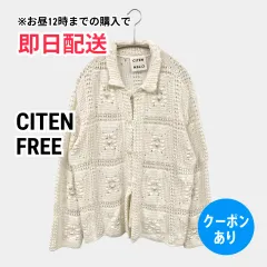 CITEN シテン カーディガン/ボレロ FREE ホワイト コットン ニット その他総柄 チェック柄 ミドル丈 長袖 レディースのサムネイル