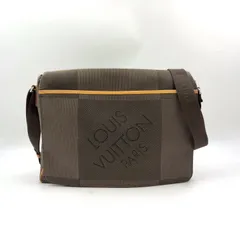 【新着】LOUIS VUITTON メサジェ ダミエジェアン ダミエジェアン テール レザー、ナイロンキャンバス カーキブラウン、ライトブラウン ショルダーバッグ シルバー M93030のサムネイル