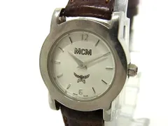 MCM エムシーエム SS×レザー クォーツ 5気圧防水 腕時計 ウォッチ レディース シルバー系×ブラウン系 DN7215のサムネイル