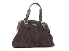 ■美品■ Guy Laroche ギラロッシュ キャンバス×レザー ハンドバッグ トートバッグ ショルダー 肩掛け ダークブラウン系 DN7049のサムネイル