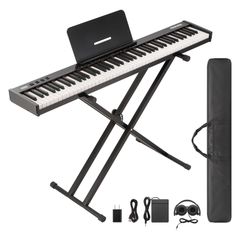 Vincona 61鍵盤 折りたたみ電子ピアノ MIDI対応 譜面台付き - メルカリ