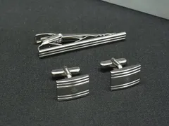 PIERRE BALMAIN ピエールバルマン カフスボタン カフリンクス ネクタイピン タイクリップ 2点セット シルバー系 DN6562のサムネイル