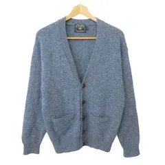 チャップス CHAPS ラルフローレン 90s カーディガン ニット Vネック くるみボタン M 青 ブルーのサムネイル