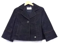 courreges クレージュ コットン×ポリエステル×ポリウレタン ジャケット アウター 上着 表記サイズ 38 洋服 ネイビー系 DN6241のサムネイル