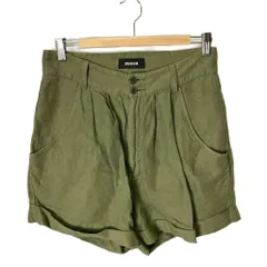 ズッカ zucca ハーフパンツ ショートパンツ リネン混 グリーン Mのサムネイル