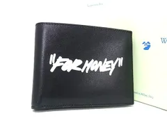 ■新品■未使用■ Off-White オフホワイト FOR MONEY レザー 二つ折り 財布 ウォレット 小銭入れ 札入れ メンズ ブラック系 HB1136のサムネイル