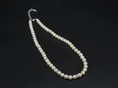 ■美品■ HANAE MORI ハナエモリ ラインストーン パール ネックレス アクセサリー レディース アイボリー系×シルバー系 DN4115のサムネイル