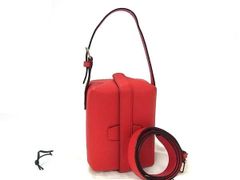 ■極美品■ Valextra ヴァレクストラ トリックトラック レザー 2WAY ハンドバッグ ショルダー クロスボディ レッド系 BQ5034