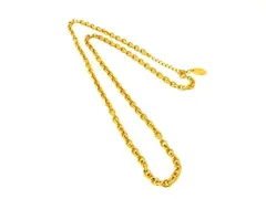 ■極美品■ GIANNI VALENTINO ジャンニ ヴァレンティノ チェーン ネックレス アクセサリー メンズ レディース ゴールド系 DN4979のサムネイル