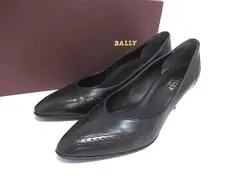 ■美品■ BALLY バリー レザー ヒール パンプス 表記サイズ 36 1/2 (約23.5cm) 靴 シューズ レディース ダークブラウン系 DN4210のサムネイル