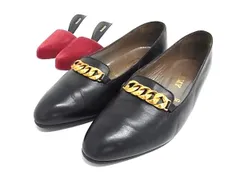 BALLY バリー レザー ヒール パンプス 表記サイズ 3 (約22cm〜約23cm) 靴 シューズ レディース ブラック系 DN4211のサムネイル