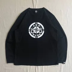 希少　archive　ANDSUNS　アンドサンズ　コンパス　羅針盤グラフィック　サークルロゴ　両面プリント　SURVIVAL　スローガンバックプリント　ロングスリーブTシャツ　長袖カットソー　ワンポイント袖ロゴ刺繍タグ　ブラック　XL　ストリート　B-BOYのサムネイル