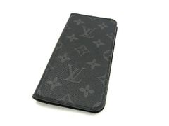 LOUIS VUITTON ルイヴィトン M62640 モノグラムエクリプス フォリオ iPhone7 8対応 スマホケース アイフォンケース ブラック系 ファッション小物 普段使い 中古 DI1865